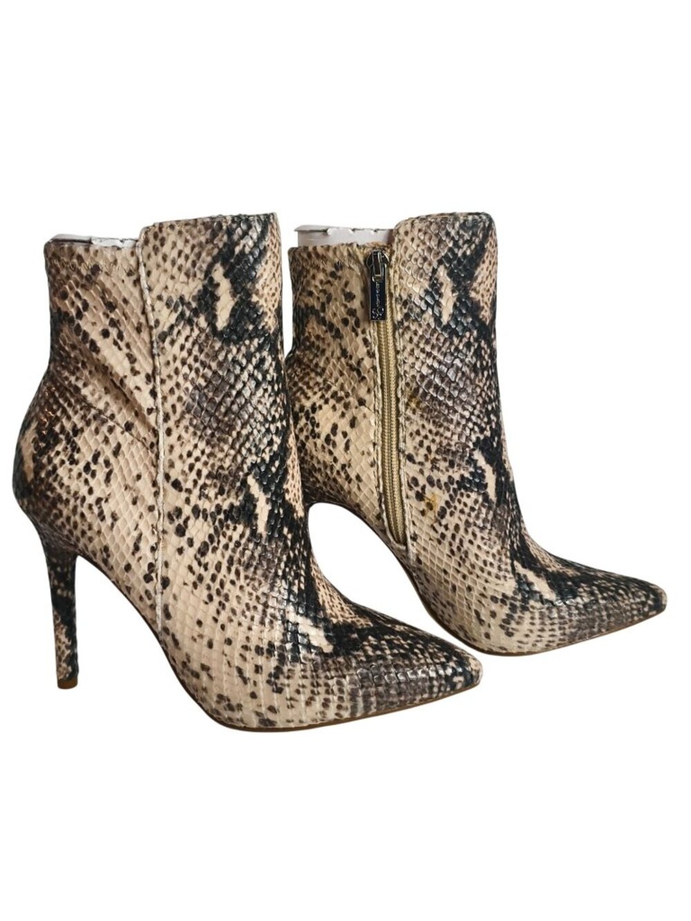 Jessica Simpson Womens 6 Ankle Boots Python Stretch Pointed Toe Stiletto Designe